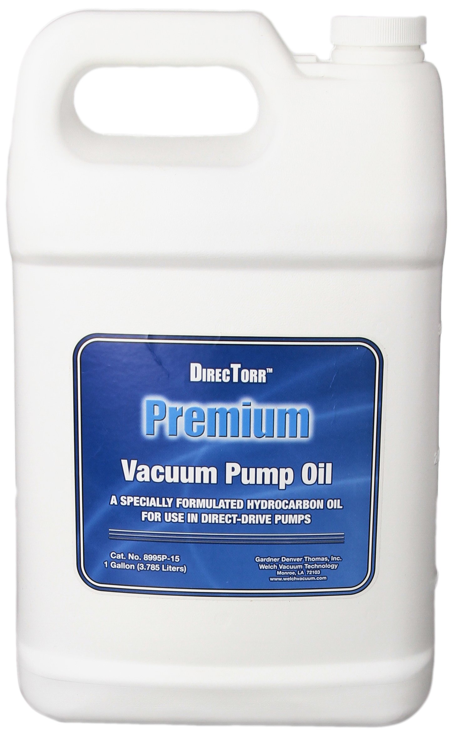 Welch Vacuum 8995P-15 DirecTorr Premium Pump Oil - 1 Gallon High Performance Vacuum Pump Lubricant for Laboratory, Medical & Industrial Equipment