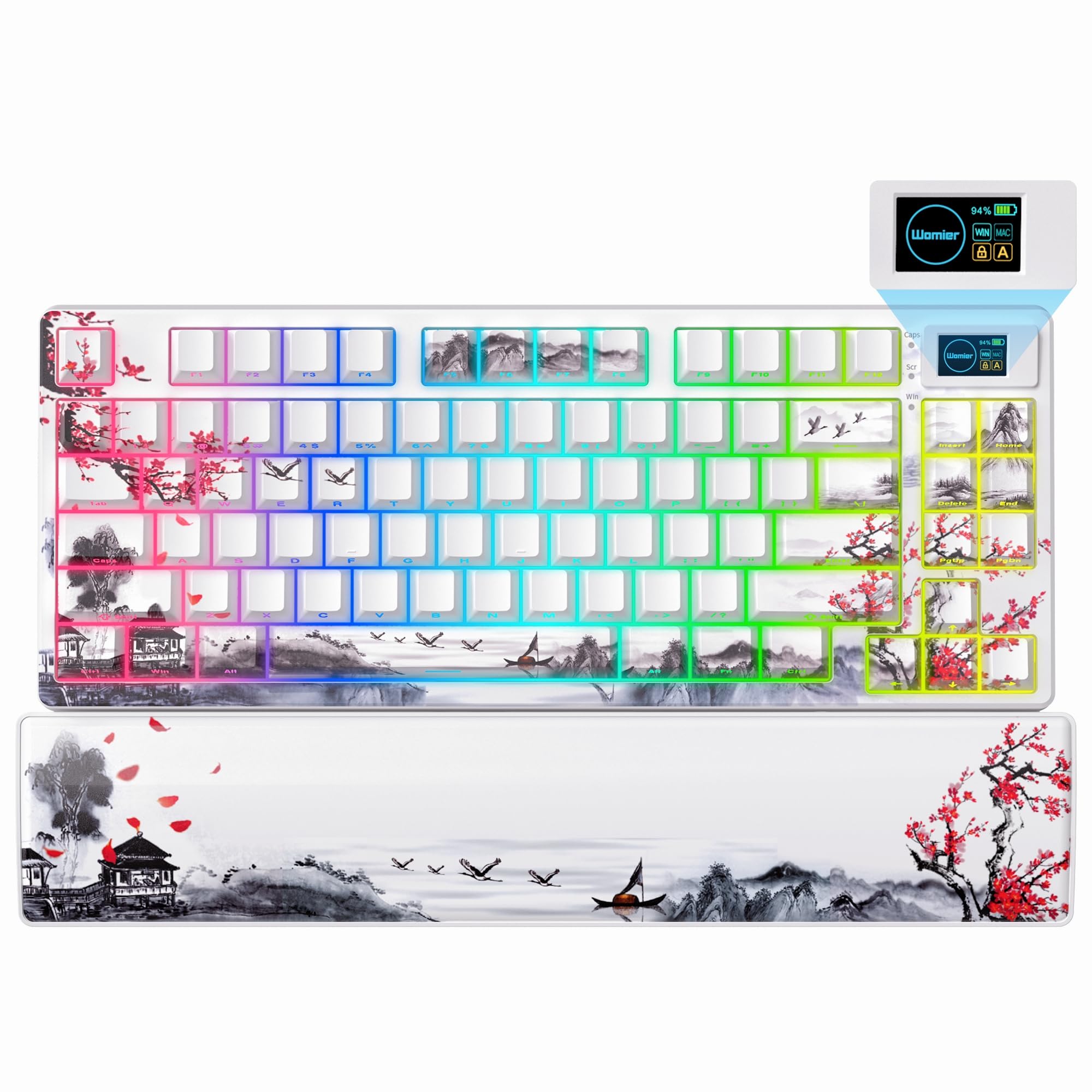 Womier SK80 PRO 75% Wireless Mechanical Keyboard - RGB, Hot Swappable for Gaming & Office Use