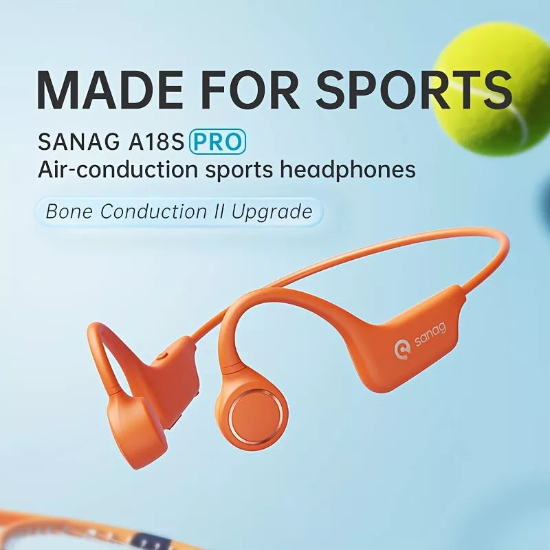 Sanag A18S Pro Open Ear Wireless Bluetooth Sports Headphones - Lightweight, Sweatproof for Running, Cycling & Gym Workouts