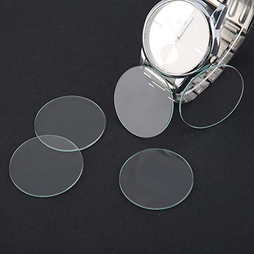 5PCS Round Watch Lens Replacement - 37/38/39mm Flat Watch Glass Crystal for Watch Repair & DIY (38mm) - Perfect for Watch Shops, Jewelers & Home Watchmaking Projects