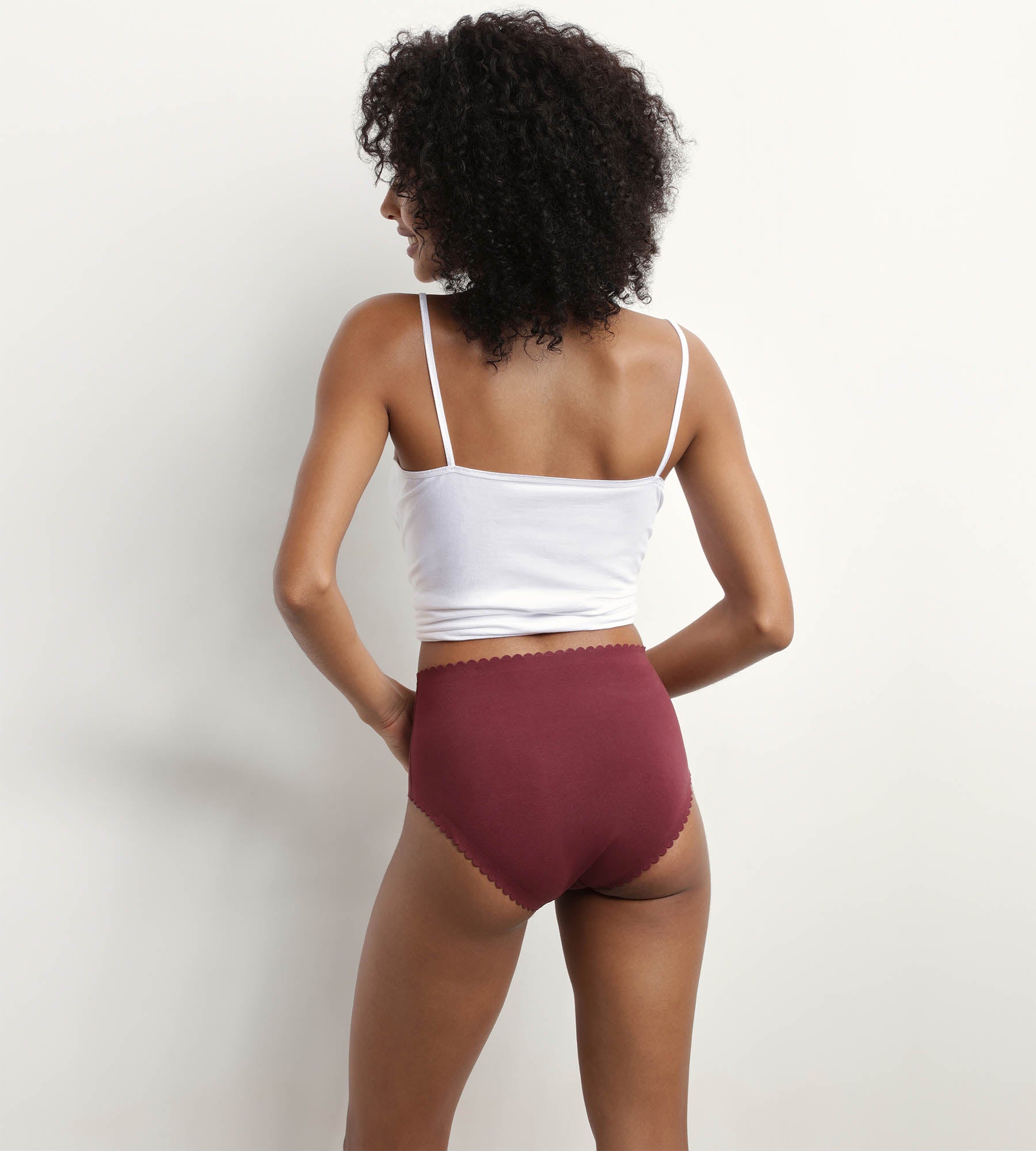 2 Pack High Waist Cotton Stretch Underwear - Rose Ruby Body Touch Easy | Comfortable Everyday Wear for Women