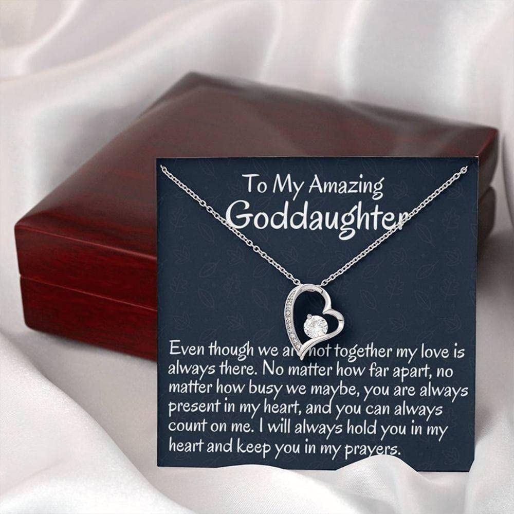 Goddaughter Necklace Gift for Baptism & Graduation - Jewelry with Card