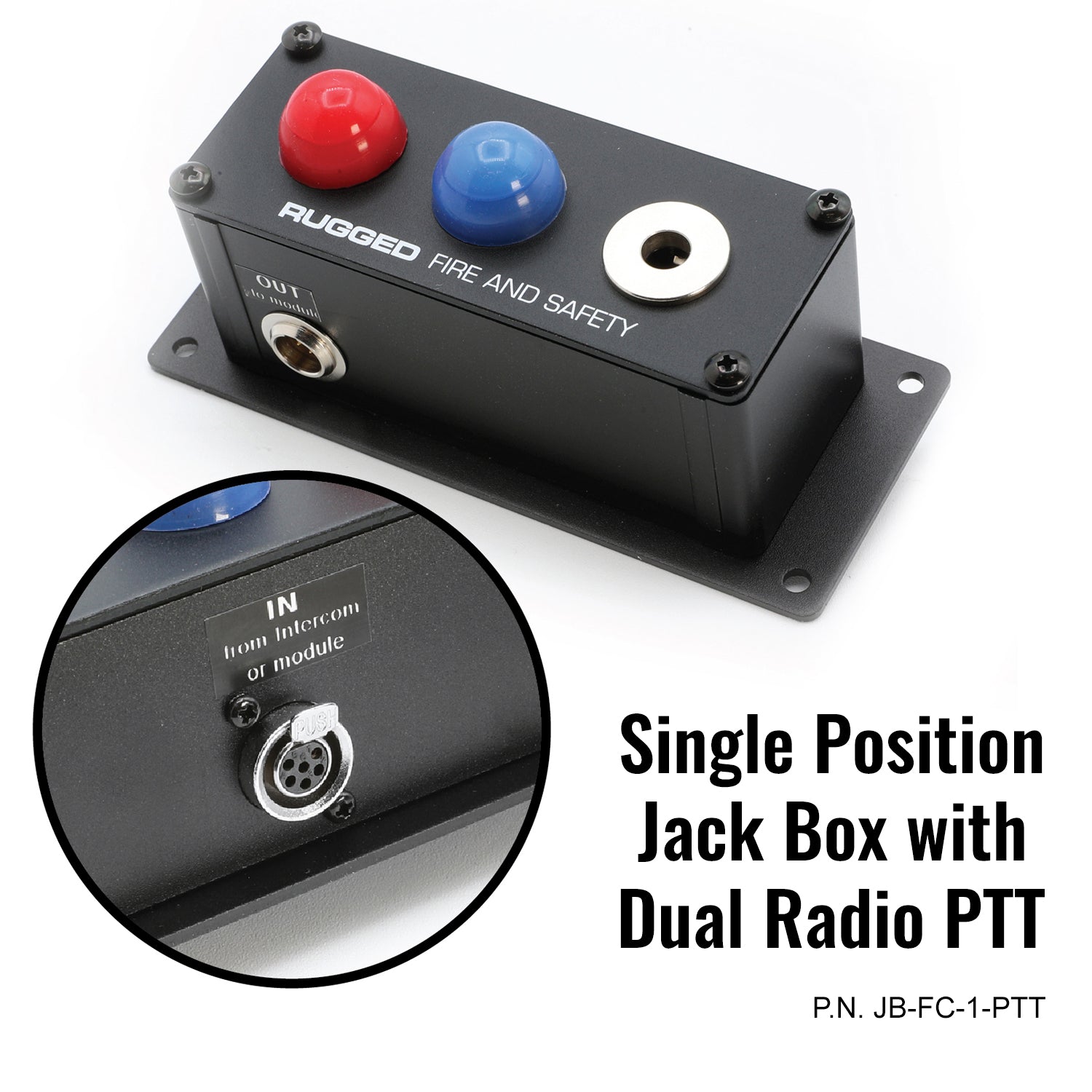 RRP800 Fire & Safety Intercom Jack Box Headset Stations - Durable Communication Solution for Emergency Responders & Industrial Teams