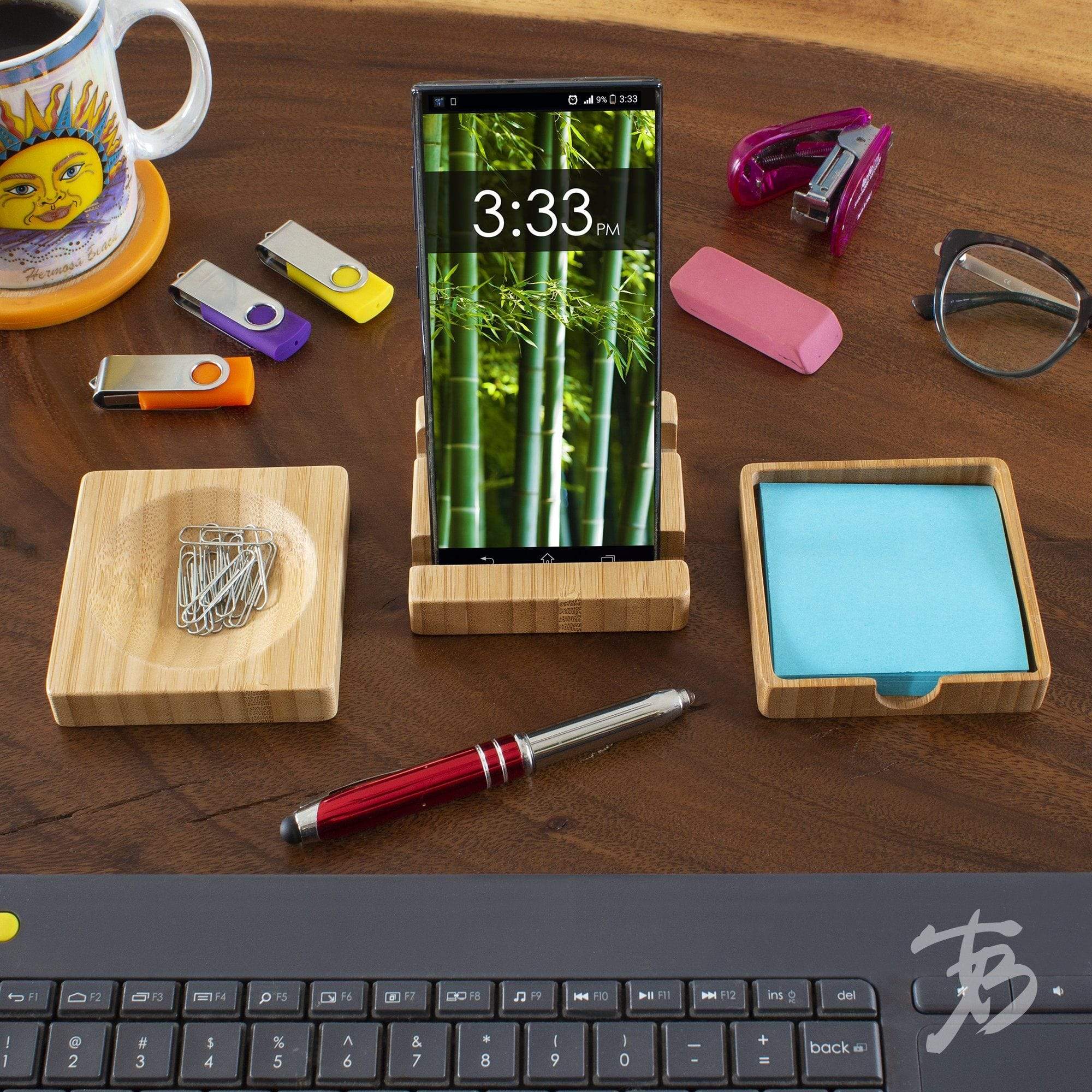 3-Piece Desk Organizer Set - Stylish Office & Home Workspace Storage Solution for Pens, Clips & Supplies - Perfect for Study, Work & Organization