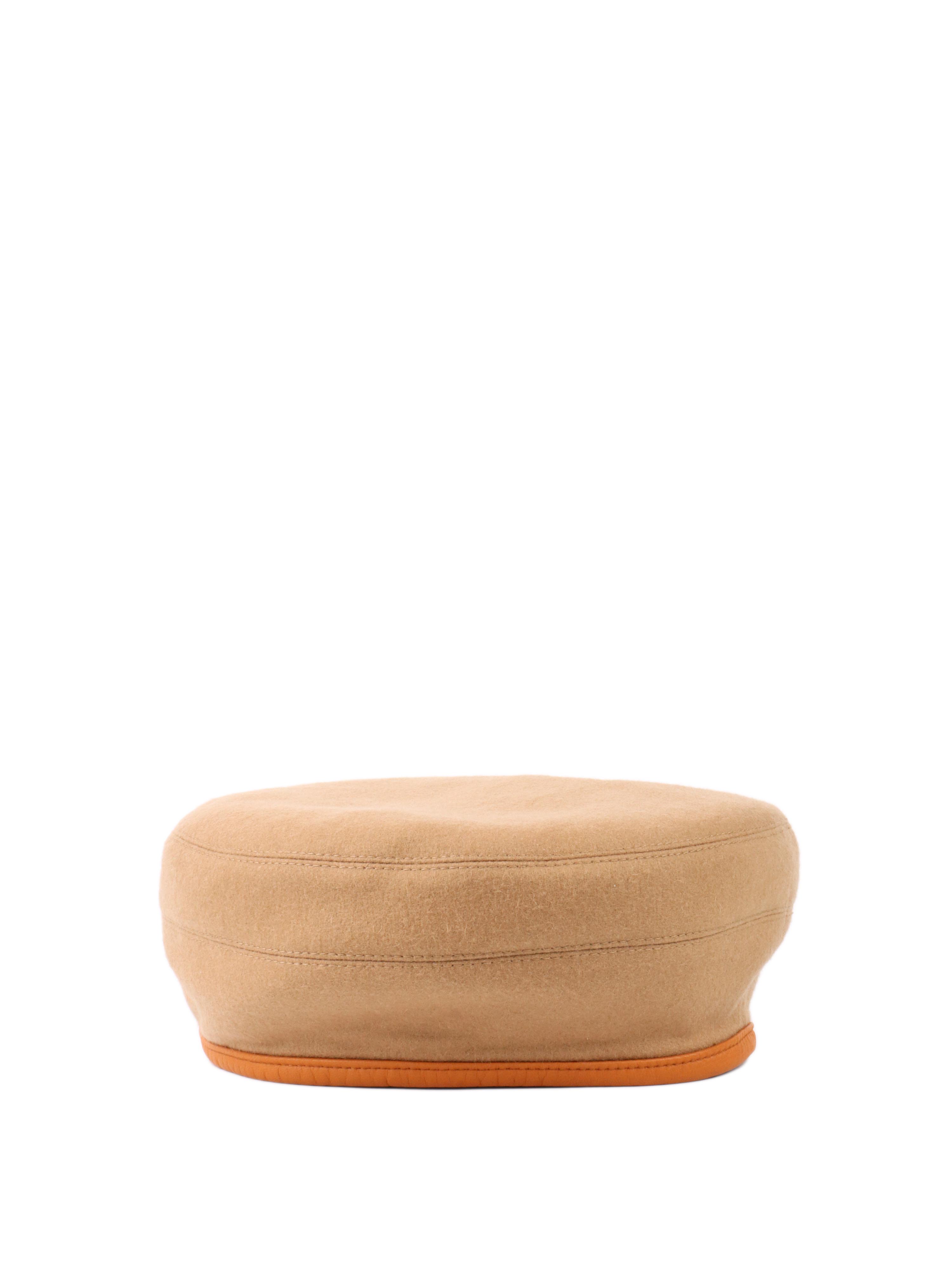 Hermes Camel Beret Hat - Size 58, Soft Wool French Style Beret for Women & Men | Perfect for Fall Fashion, Parisian Outfits & Casual Wear