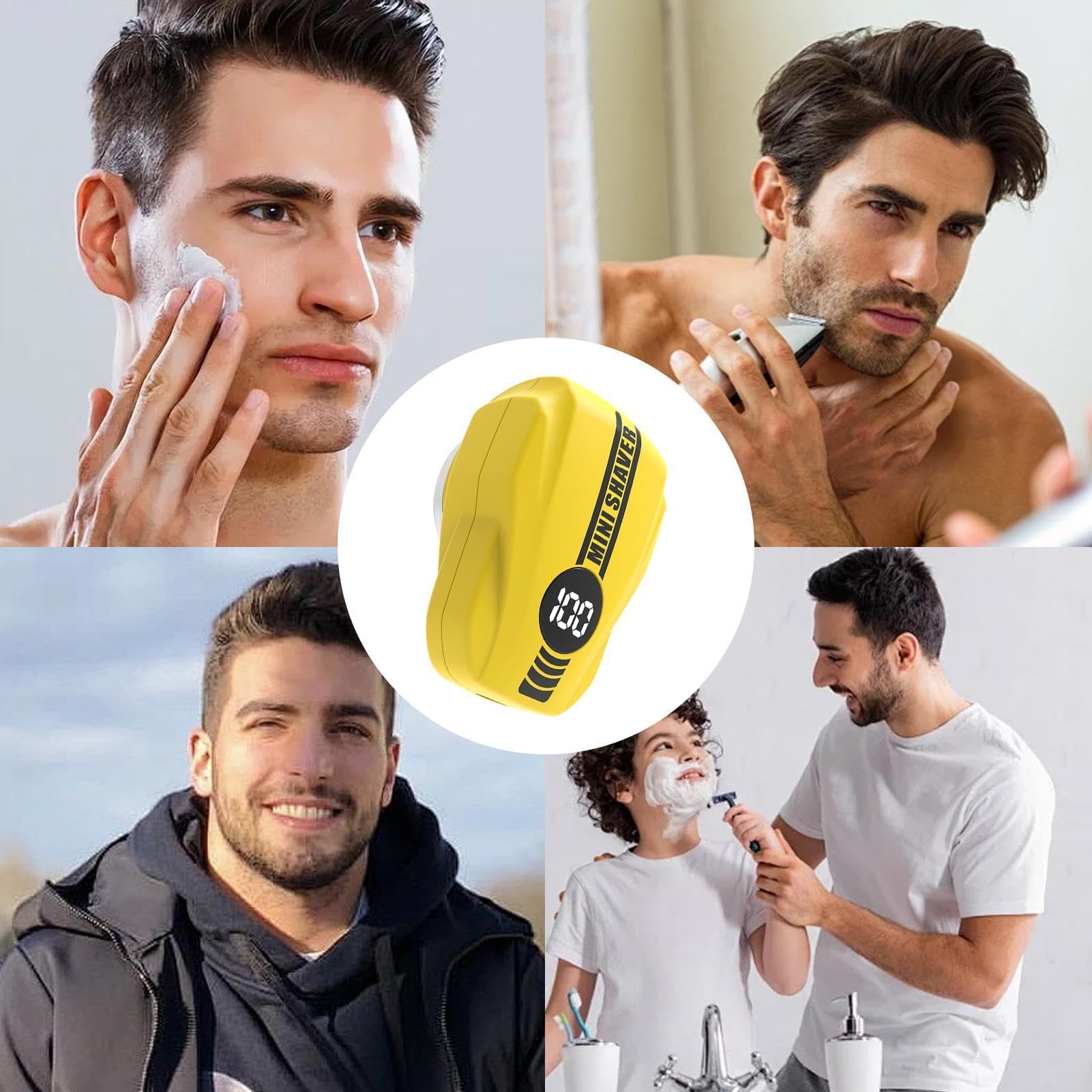 Portable Electric Shaver for Men - Mini Travel Shaver with Racing Car Design - Compact & Lightweight for Home, Office & Travel - Perfect for Business Trips, Gym & Daily Grooming