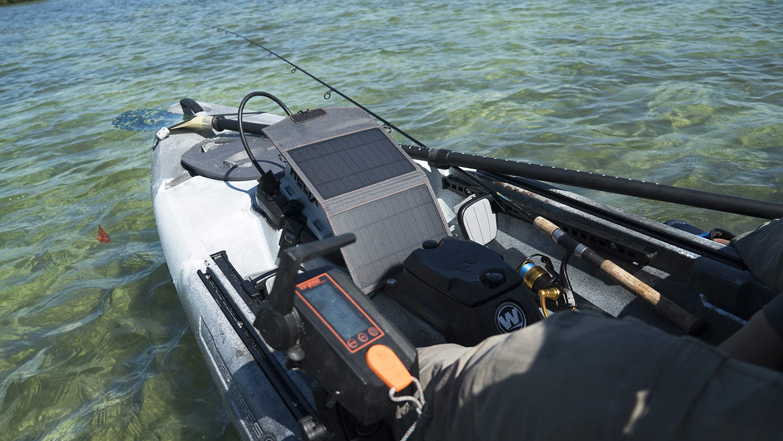 Wilderness Systems Solar Panels - Portable Kayak Solar Charger for Electronics | Waterproof & Durable for Outdoor Adventures, Camping & Marine Use