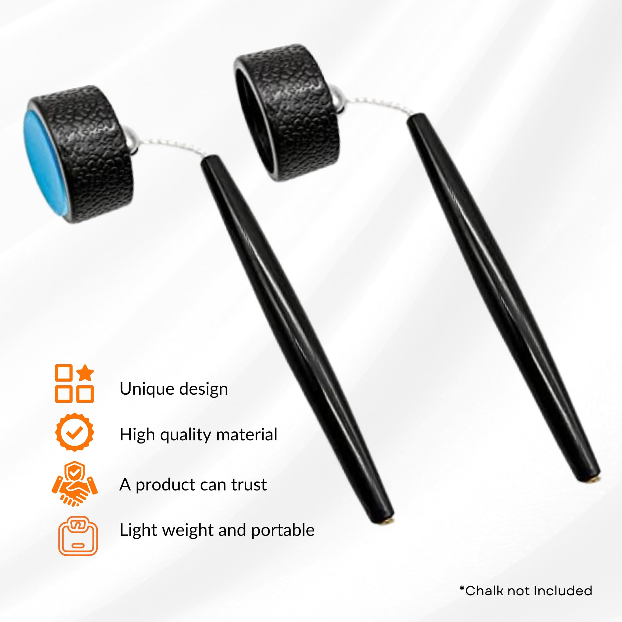 Premium Pro Series Circle Pool Chalk Holder - Compatible with TAOM Pyro & V10 Billiard Chalk - Perfect for Professional Pool Players & Home Game Rooms