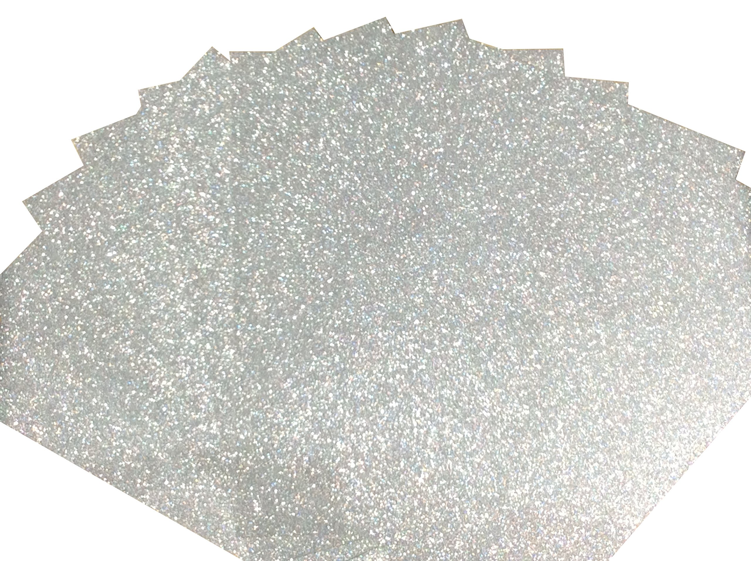 10pcs A4 Silver Glitter Cardstock Sheets - Premium DIY Craft Paper for Card Making, Scrapbooking, Gift Wrapping, Box Decor & Tissue Paper Projects - Perfect for Birthdays, Weddings & Party Decorations