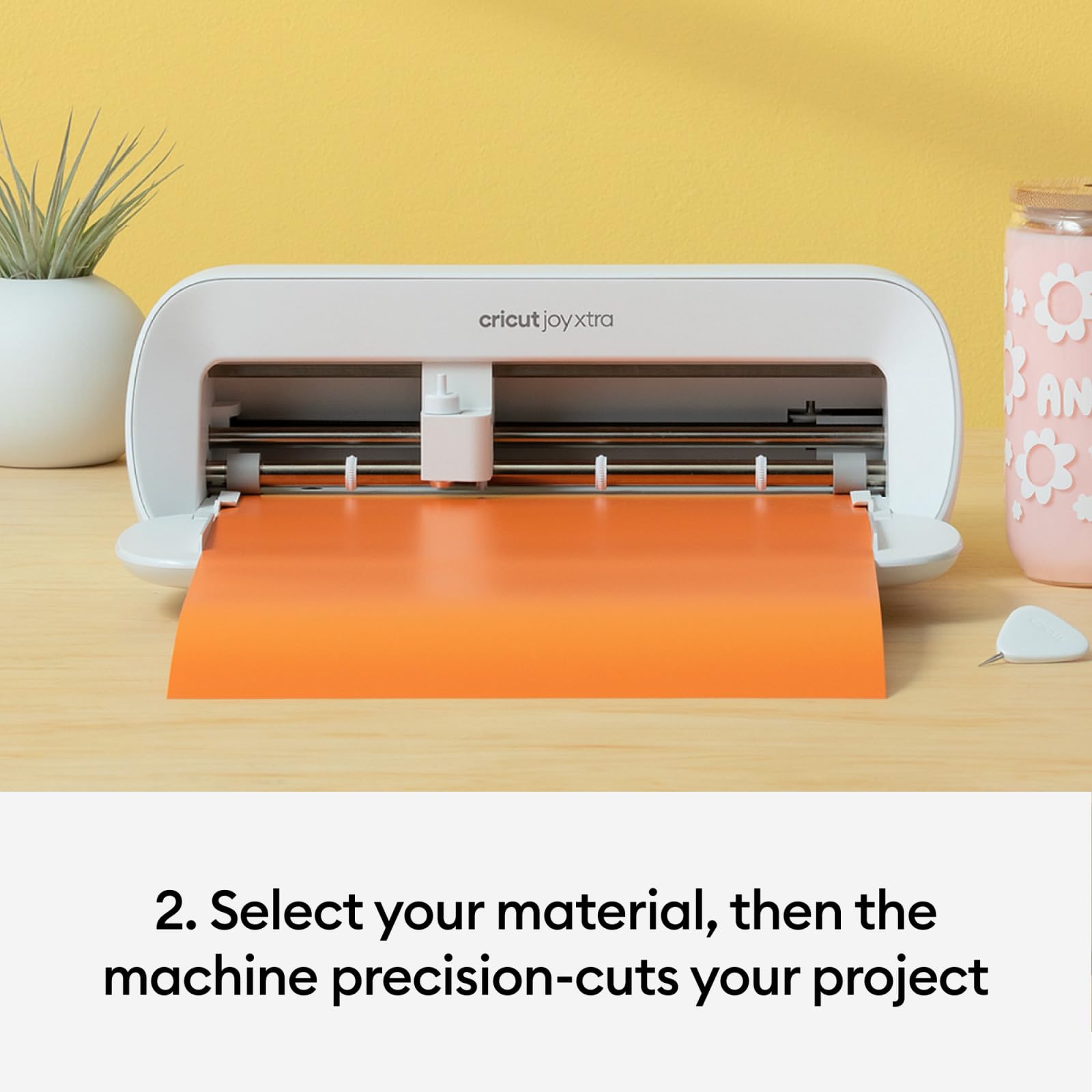 Cricut Joy Xtra Smart Cutting Machine - Compact DIY Crafting Tool for Vinyl, Iron-On, Cardstock - Perfect for Home Decor, Scrapbooking & Personalized Gifts (White)