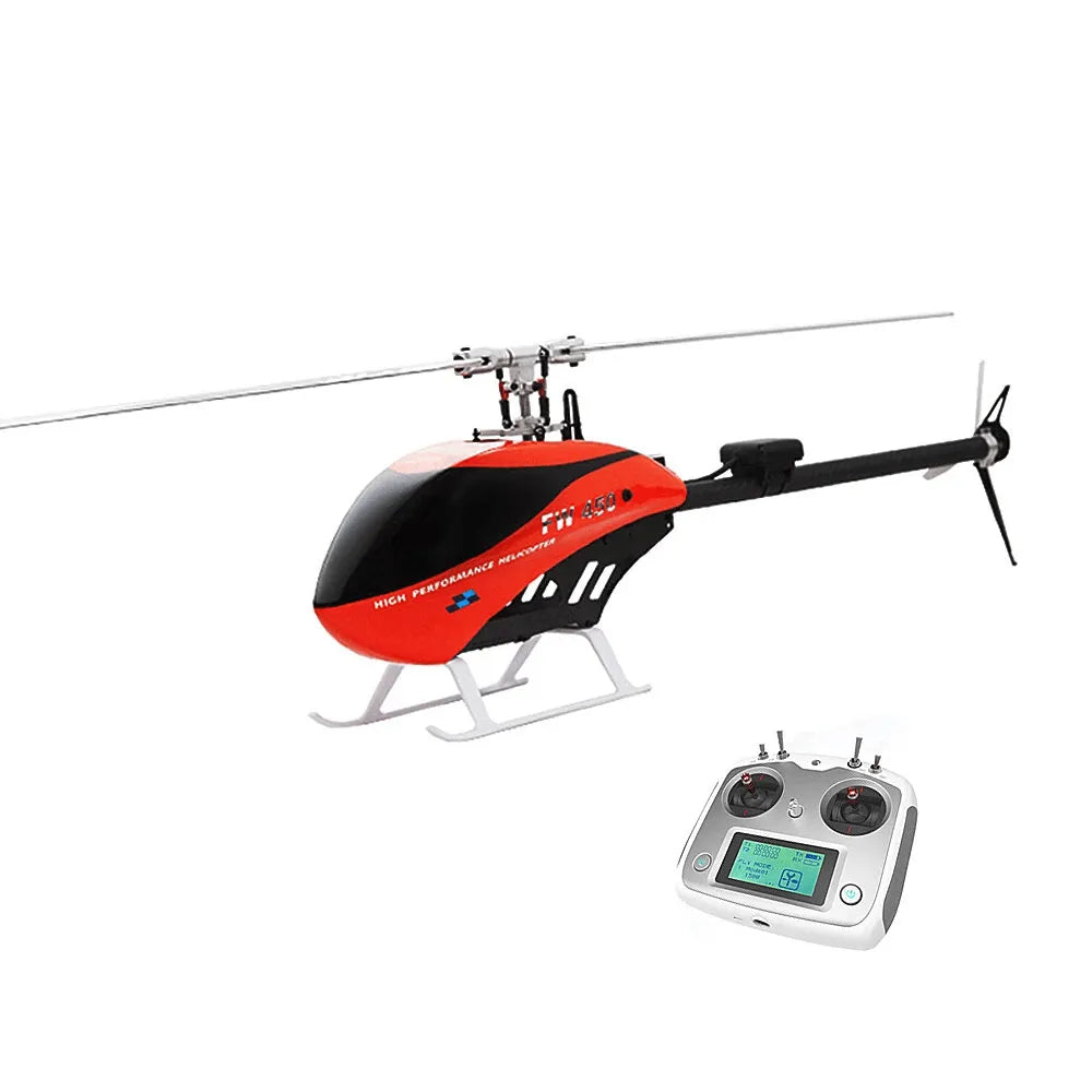 Fly Wing FW450L V2 6CH 3D RC Helicopter - 2.4GHz Smart Remote Control, Almost Ready-to-Fly (BNF/RTR) for Indoor/Outdoor Aerial Photography & RC Hobby Fun
