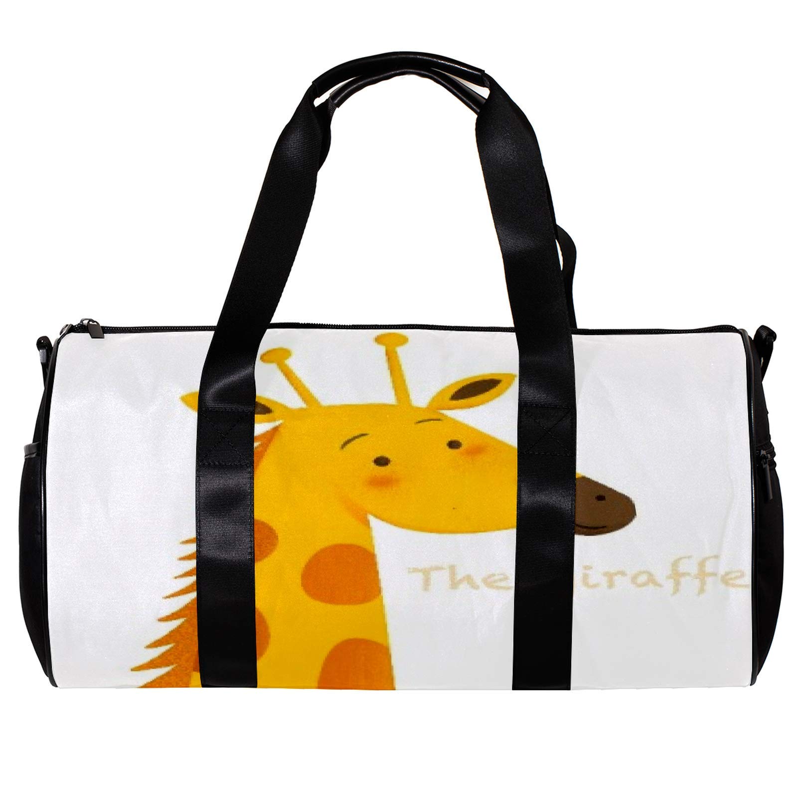 Premium Sports Duffel Bag for Men & Women - Gym, Fitness, Travel & Overnight Gear Storage - Waterproof Barrel-Shaped Carryall with Furry Giraffe Design - Perfect for Workouts, Yoga, Weekend Trips & Sports Equipment Organization