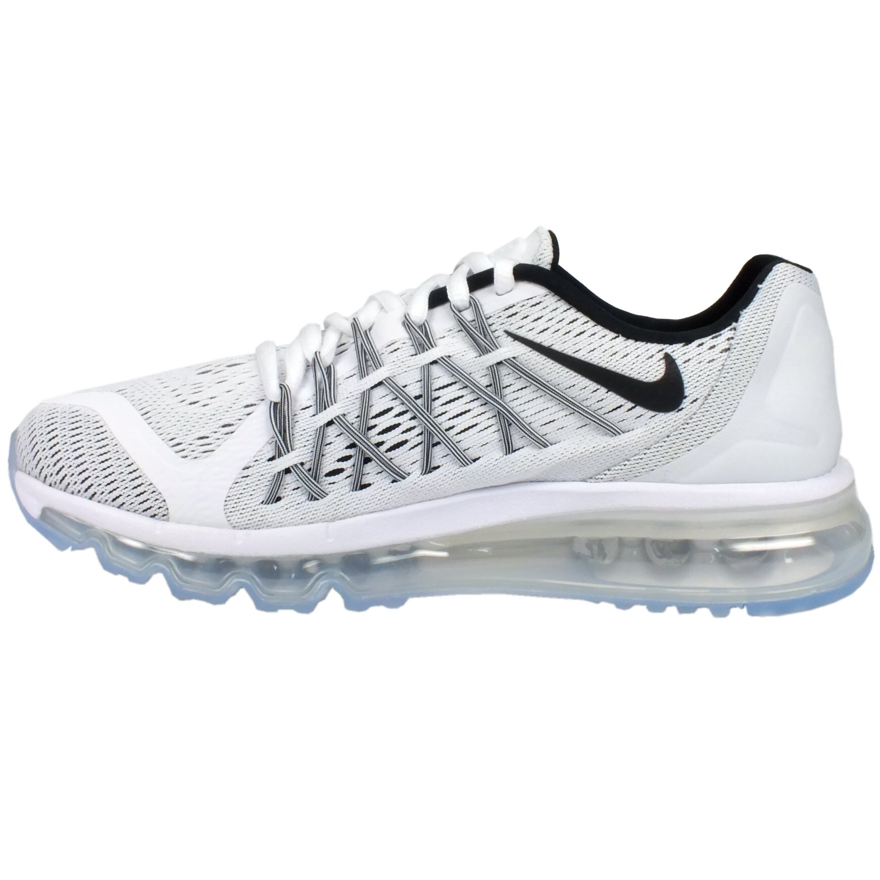 Nike Air Max 2015 (GS) Boys' Running Shoes - Black/White - Size 5 M US - Lightweight Cushioned Sneakers for School, Sports & Everyday Wear