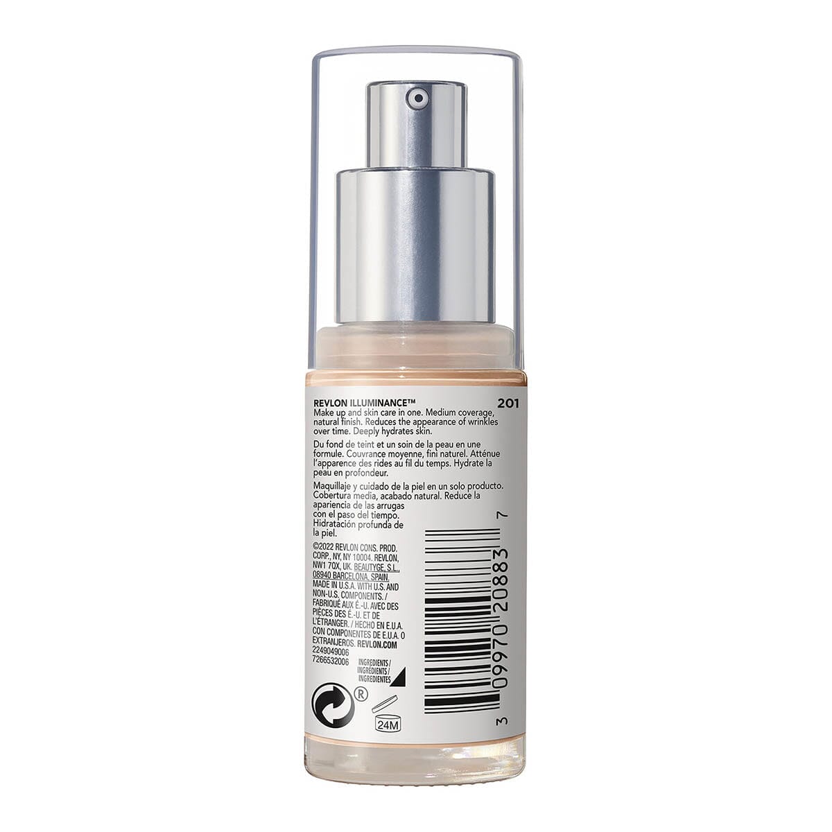 Revlon Illuminance Liquid Foundation - Tono 201 Creamy Natural - Lightweight, Buildable Coverage for Flawless Everyday Makeup | Perfect for Office, Date Night & Special Occasions