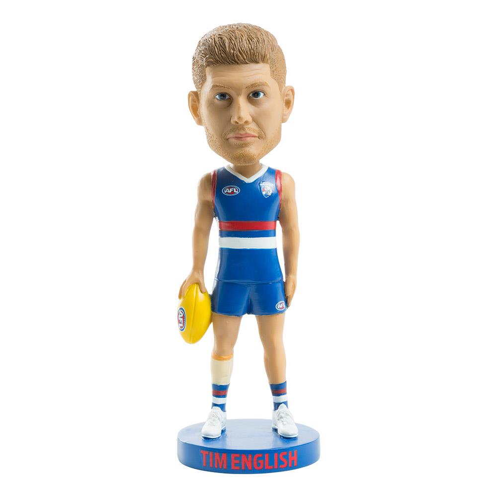 AFL Western Bulldogs Tim English Bobblehead - Official AFL Collectible Figurine - Perfect for Sports Fans & Memorabilia Collectors - Great Gift for Home, Office, or Game Day Decor
