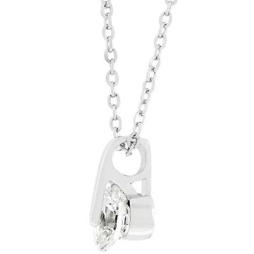 Classic Solitaire Cubic Zirconia Pendant Necklace - Elegant 925 Sterling Silver Jewelry for Women - Perfect for Weddings, Anniversaries & Everyday Wear