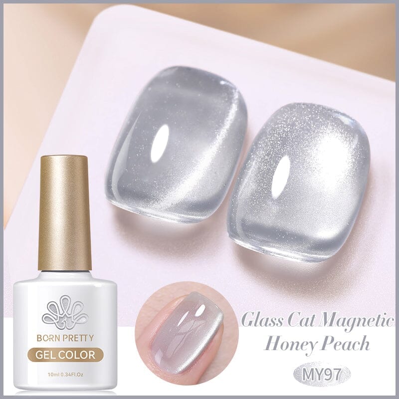 Water Light Cat Magnetic Gel Polish - MY97 Honey Peach 10ml - Long Lasting Nail Polish for Salon & Home Manicure, Perfect for Parties, Weddings & Special Occasions