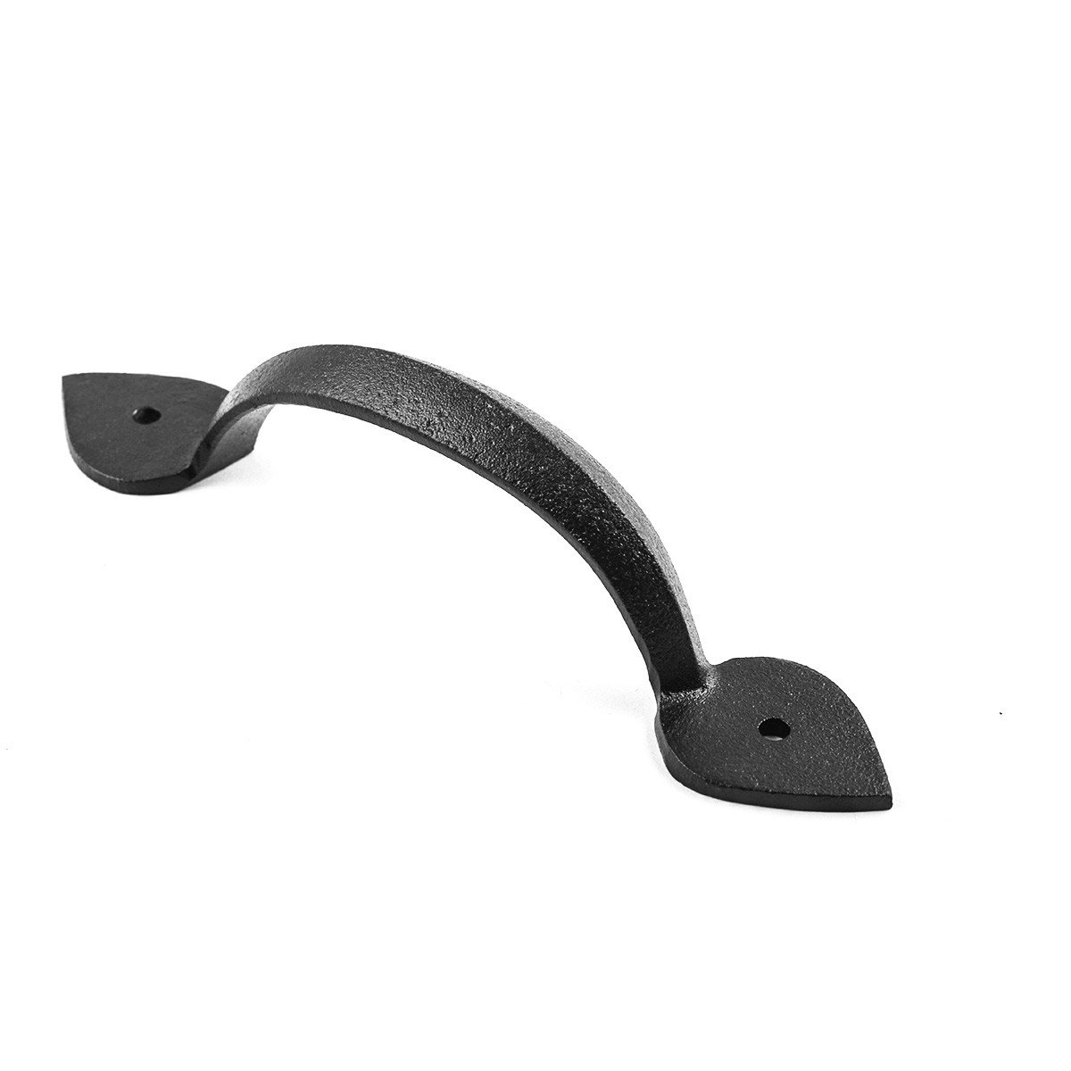 Black Wrought Iron Cabinet Pulls 6.7 Inch - Pack of 4 with Mounting Hardware - Heavy Duty Cabinet Handles for Kitchen, Bathroom & Furniture Drawers - Vintage Style Home Renovation Hardware