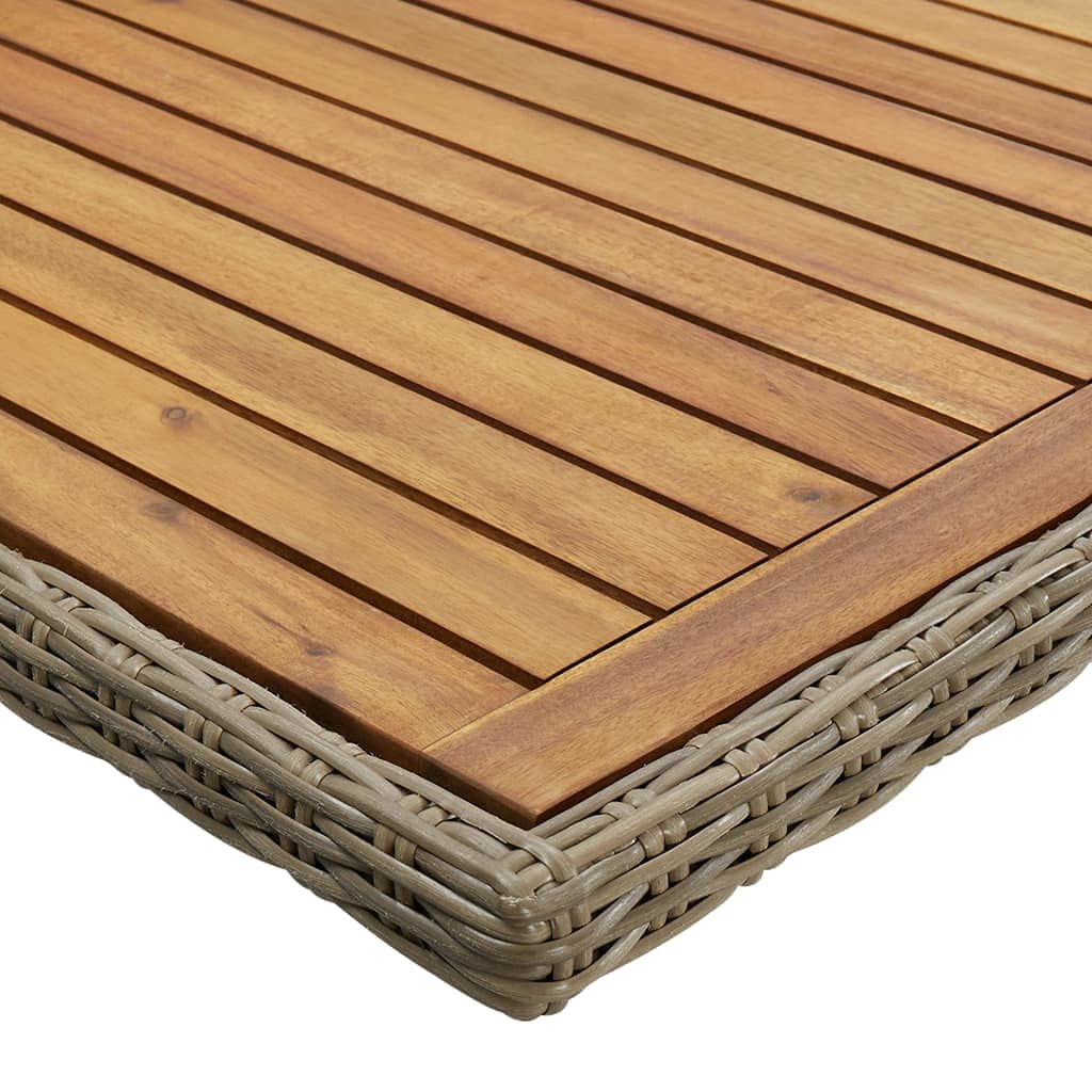 78.7x39.4x29.1 Inch Brown Poly Rattan Rectangular Outdoor Dining Table - Weather-Resistant Wicker Patio Table for Backyard, Garden, Lawn | Fast Shipping | Perfect for Outdoor Entertaining, BBQ Parties & Al Fresco Dining