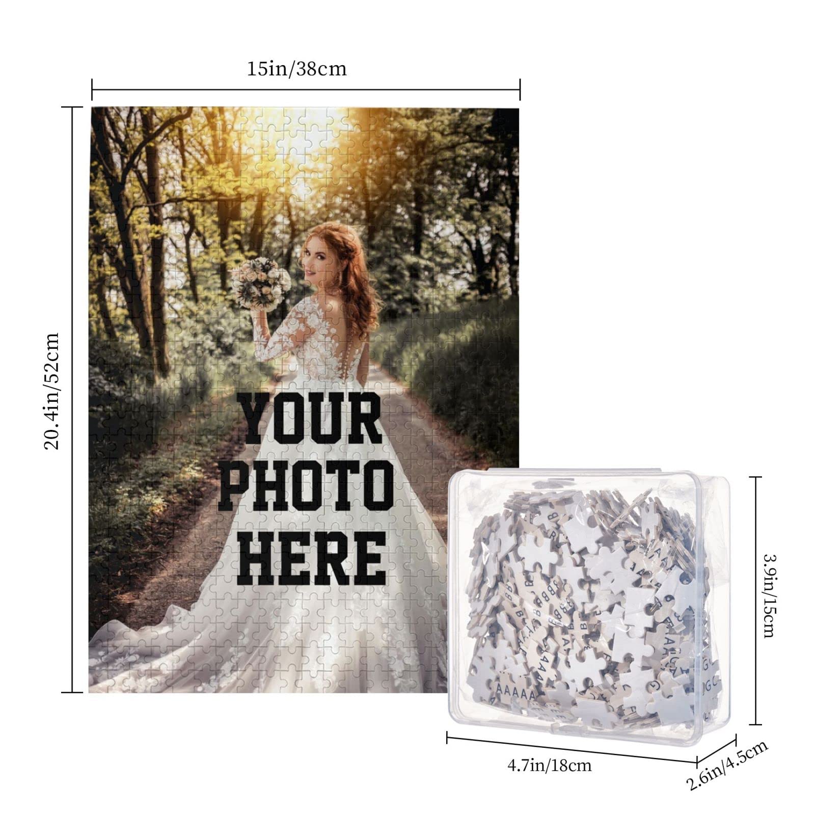 500-Piece Custom Photo Puzzle - Personalized Jigsaw Puzzle with Your Image or Text - 300/500/1000 Pieces - Perfect Gift for Adults & Teens - Great for Family Game Nights, Birthday Presents & Home Decor