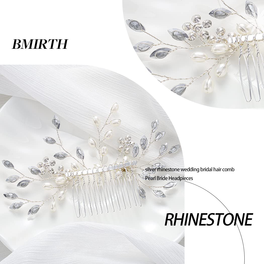 Pearl Bridal Hair Comb - Rhinestone Wedding Hair Jewelry for Women & Girls - Perfect for Brides & Special Occasions