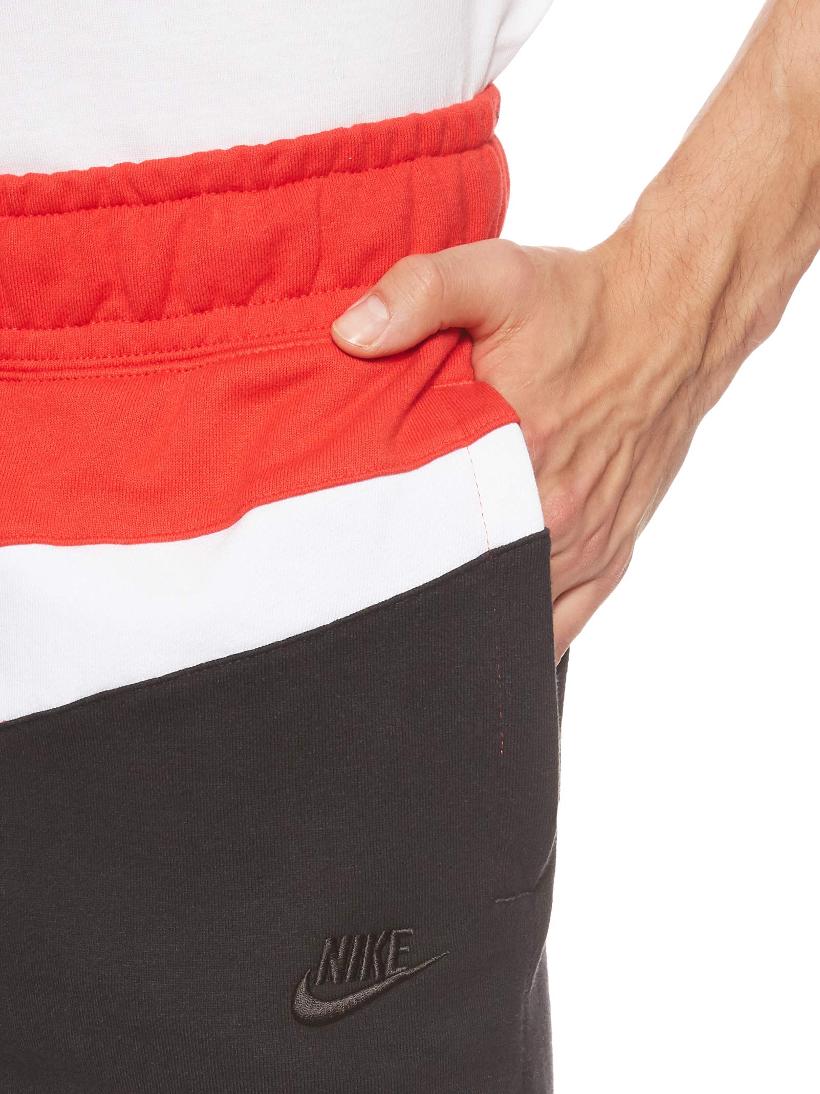 Nike Men's NSW Large Swoosh HBR Shorts AR3161-091 - Size 2XL, Black - Comfortable Athletic Shorts for Running, Gym Workouts & Casual Wear
