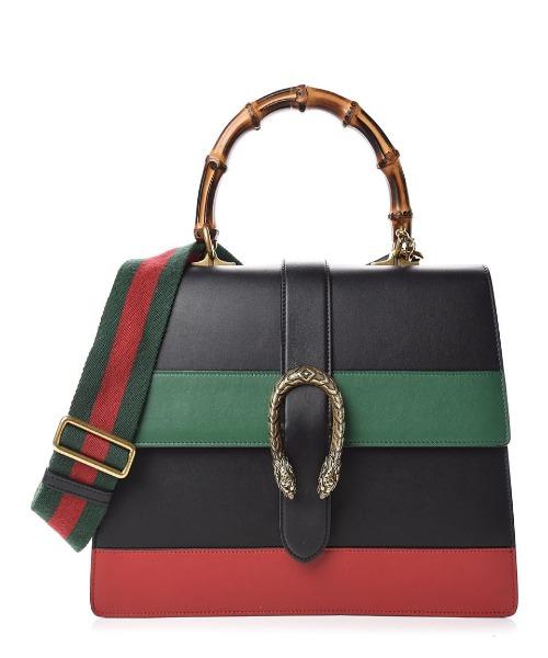 Gucci Dionysus Large Smooth Leather Bamboo Top Handle Bag for Women - Blue, Green, Red Luxury Shoulder Bag - Perfect for Work, Party & Evening Events