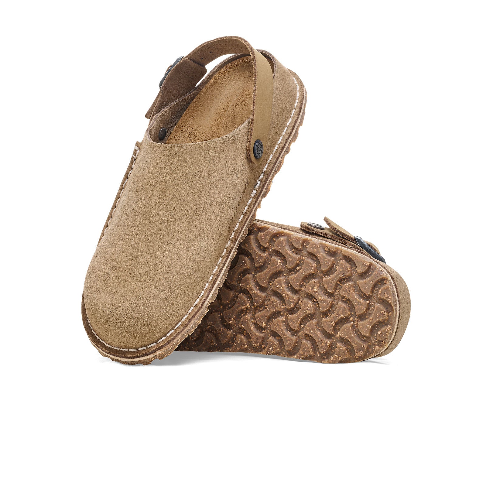 Birkenstock Lutry Men's Suede Slippers - Comfortable Gray Taupe House Shoes for Indoor & Outdoor Wear | Perfect for Relaxing at Home, Running Errands, or Traveling