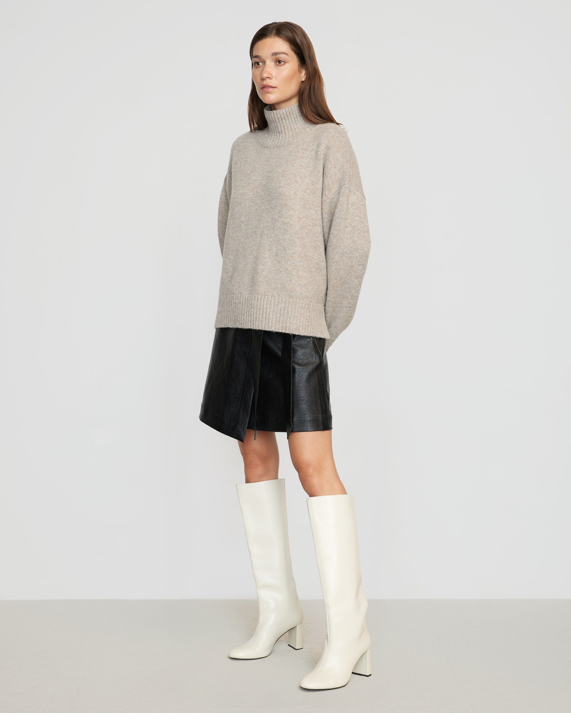 Karlie Oversized Turtleneck Sweater for Women - Cozy Chunky Knit Winter Pullover - Perfect for Casual Outfits, Office Wear & Holiday Gatherings