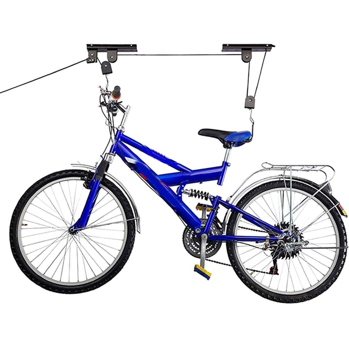 **DEALPEAK Ceiling-Mounted Bike Lift - Heavy Duty Bike Hoist for Garage Storage, Space-Saving Hanging Rack for Indoor Bicycle Organization (Perfect for Home, Garage, or Apartment Storage)**