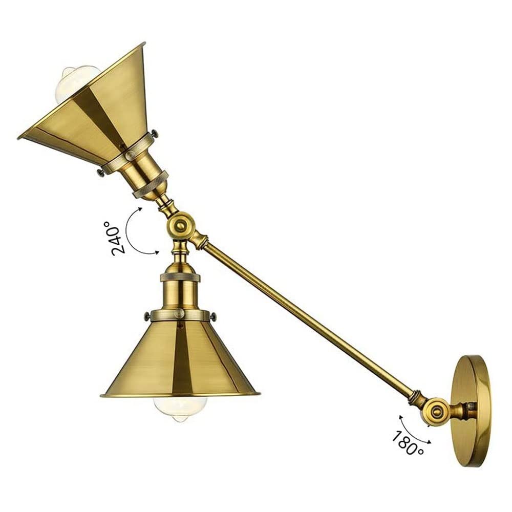 Adjustable Swing Arm Wall Sconce - 7