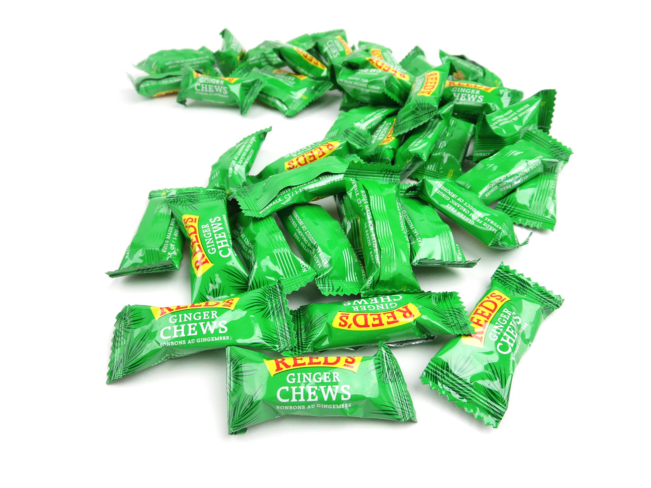 Reed's Original Ginger Candy Chews - 16oz Bag of Natural Ginger Chews for Nausea Relief & Motion Sickness - Perfect for Travel, Pregnancy & Digestive Support