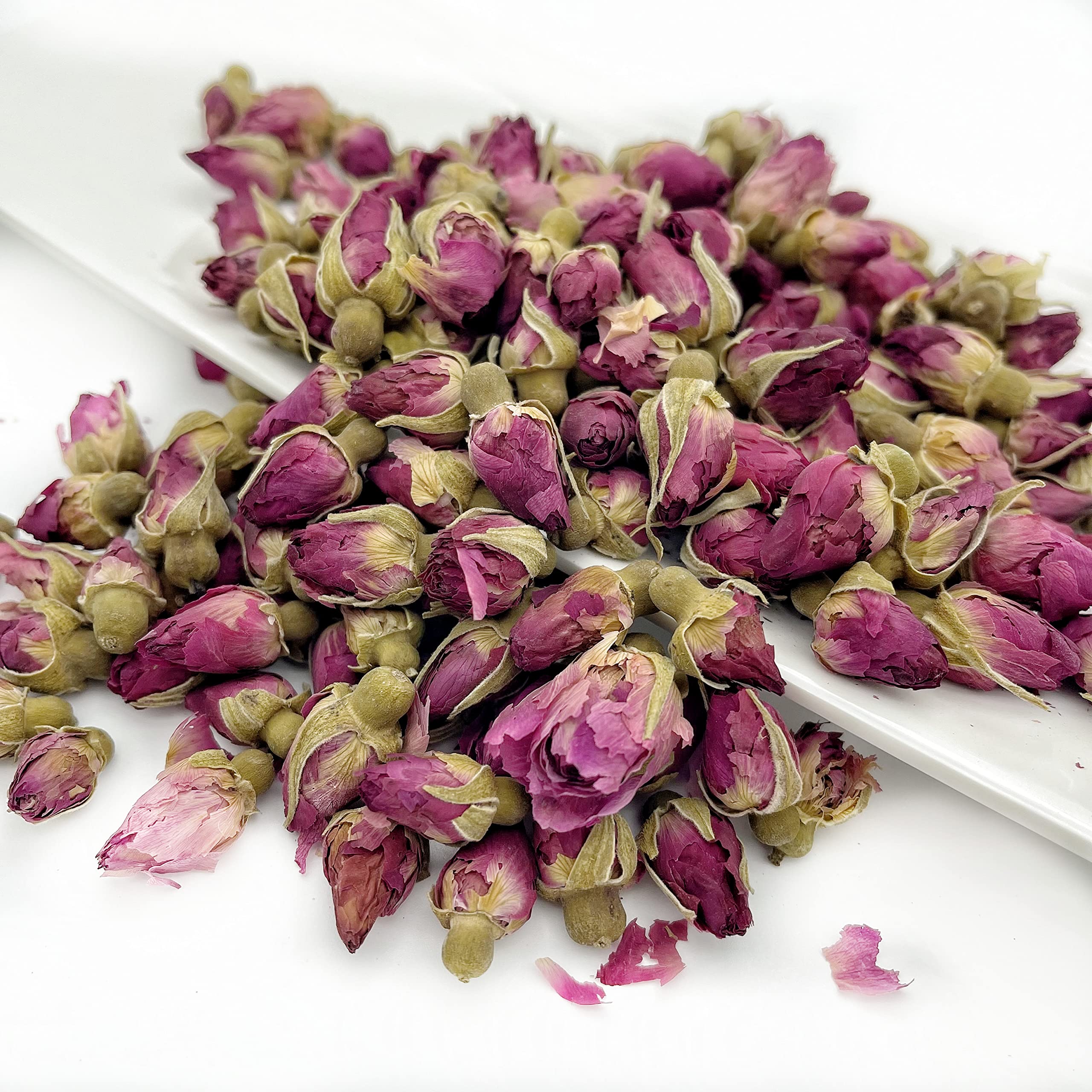 Organic Dried Rosebuds for Tea - 16oz Natural Rose Petals, Fragrant & Floral - Perfect for Herbal Tea, Relaxation & DIY Beauty Recipes