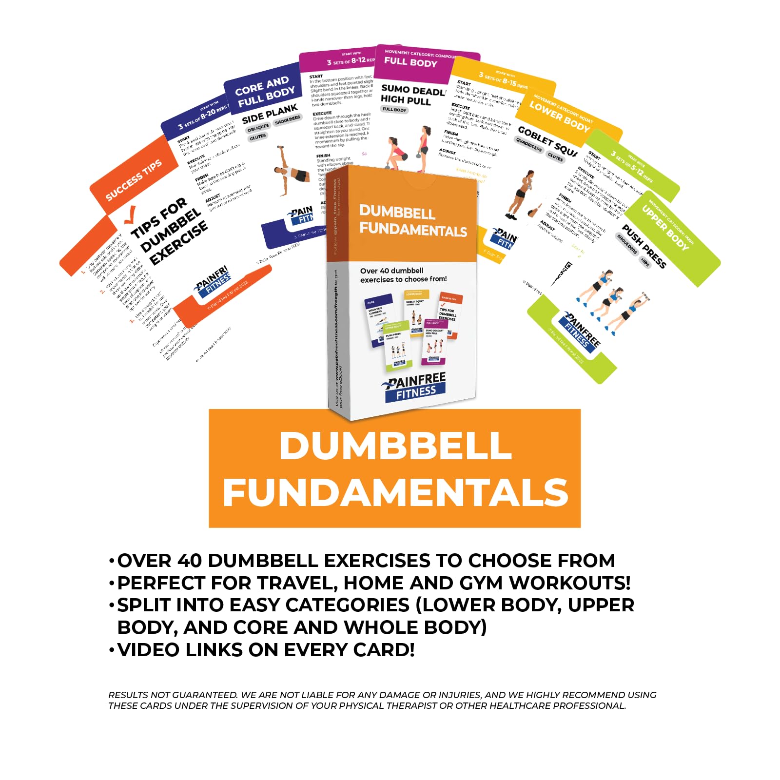 Exercise Flash Cards - 50 Workout Cards for Home Gym & Fitness Training - Strength & Cardio Exercises for Women & Men - Perfect for Home Workouts, Travel & Office Breaks