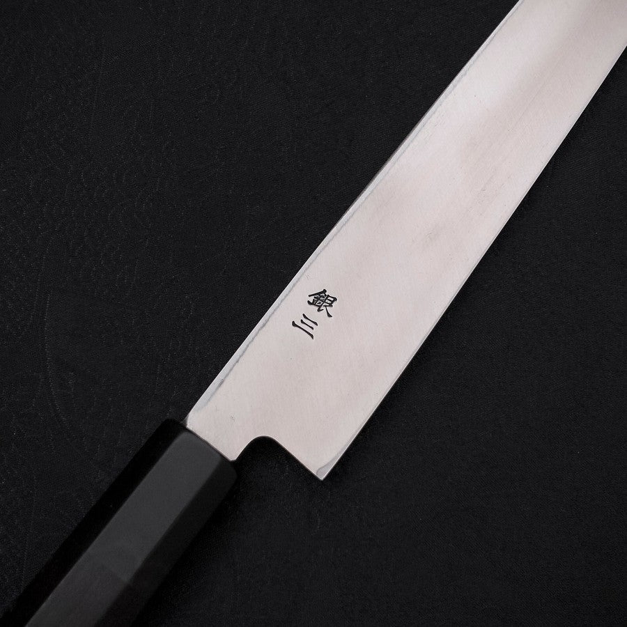 Premium Yanagiba Sushi Knife - Left Hand Silver Steel #3 Kasumi Buffalo Ebony Handle 210mm - Perfect for Sushi Chefs & Japanese Cuisine Lovers