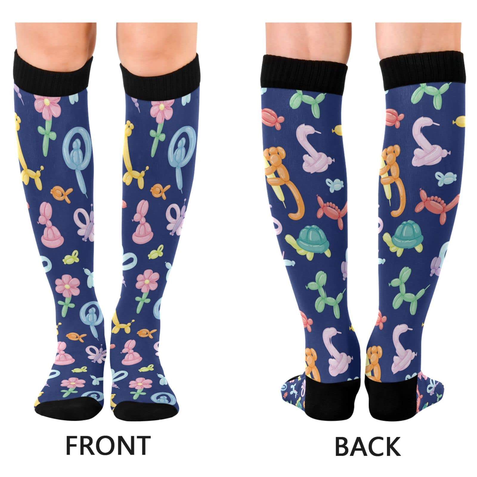 Leopard Print Compression Socks for Women & Men - Medical Grade Support for Running, Cycling, Nursing & Sports - Improve Blood Circulation & Reduce Fatigue