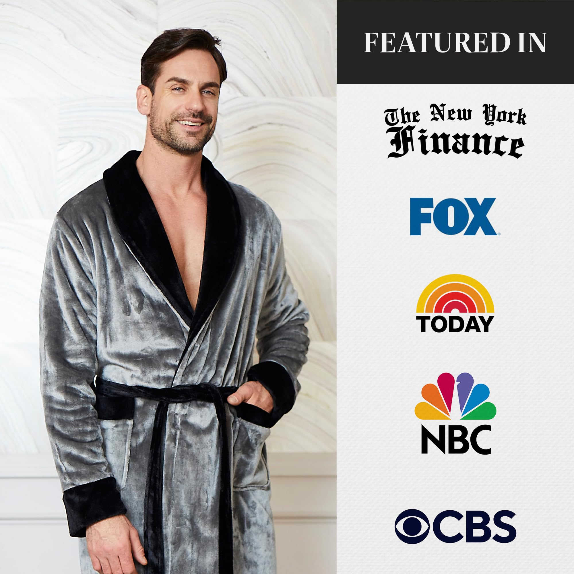 Luxury Men's Plush Hooded Bathrobe - Soft Long Linen Robe for Spa, Lounge & Relaxation at Home