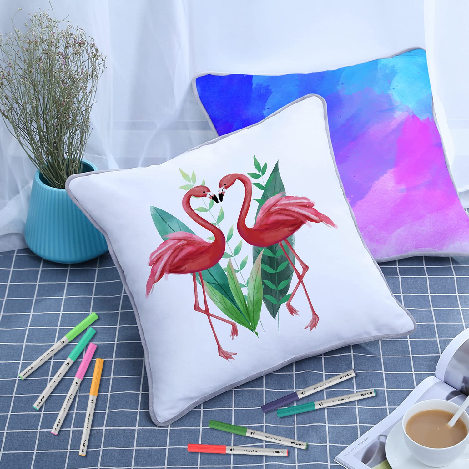 DOOHALO Sublimation Markers Infusible Ink Pens - Compatible with Cricut Maker 3, Maker, Explore 3, Air 2 & Air 1.0 - Perfect for Mug Press & EasyPress Projects - DIY T-Shirt, Tumblers & Sublimation Crafts