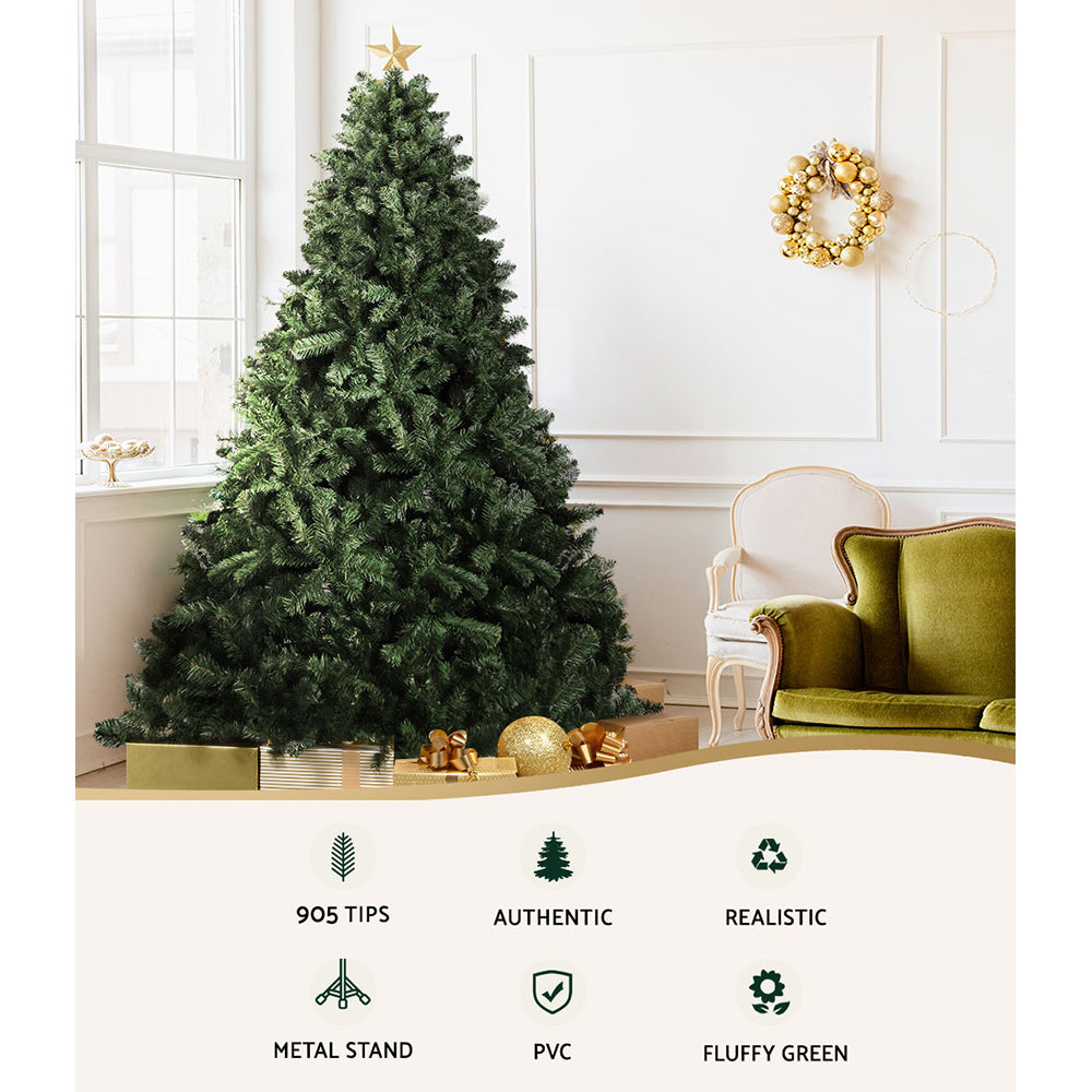 2.1M Premium Green Artificial Christmas Tree with 1000 Tips - Perfect for Home, Office, and Holiday Decorations