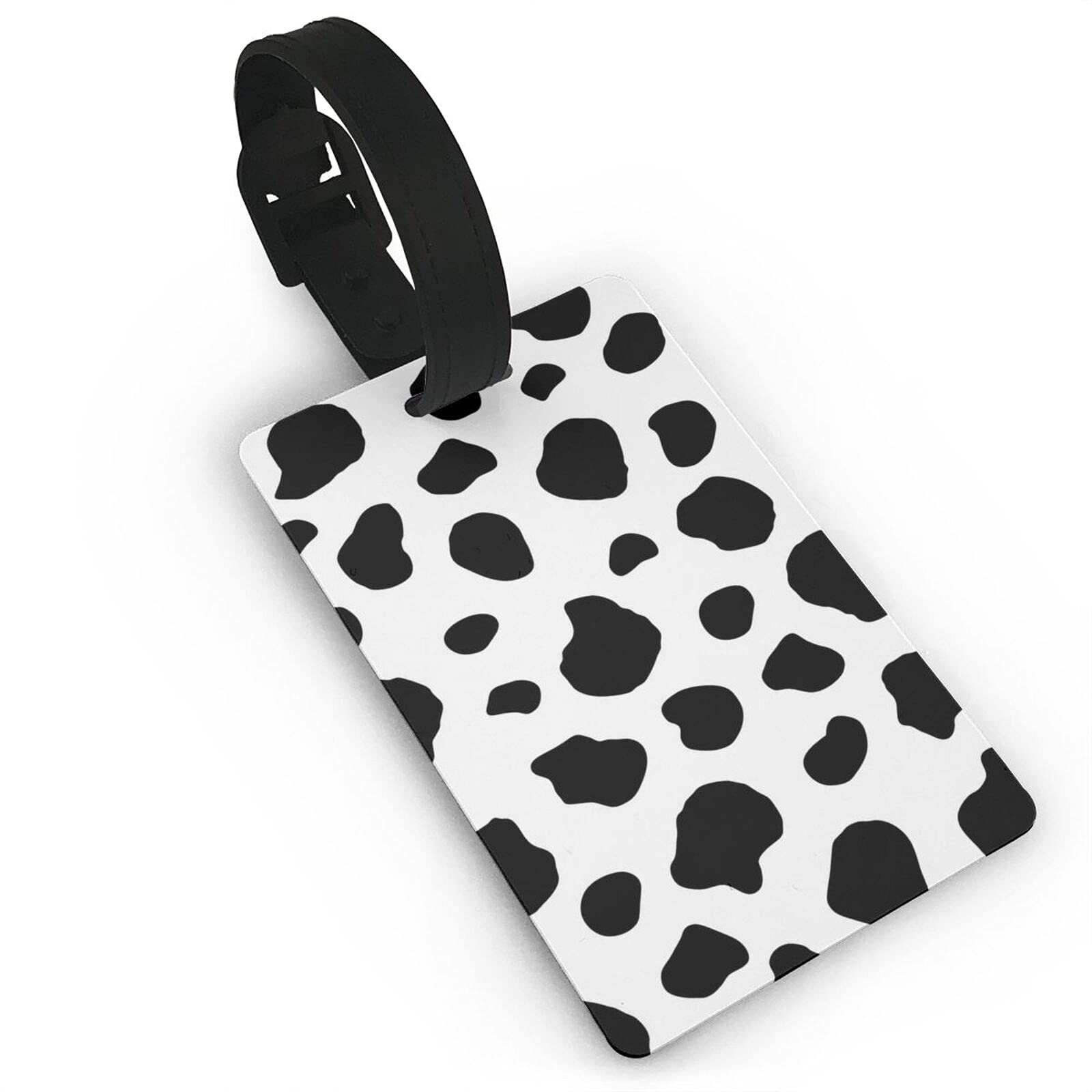 Custom Cow Print Luggage Tags - Personalized Travel Bag ID Labels for Suitcases, Backpacks & Carry-Ons | Funny Name Tags for Women, Men & Kids | Perfect for Airports, Business Trips & Vacation Travel Accessories