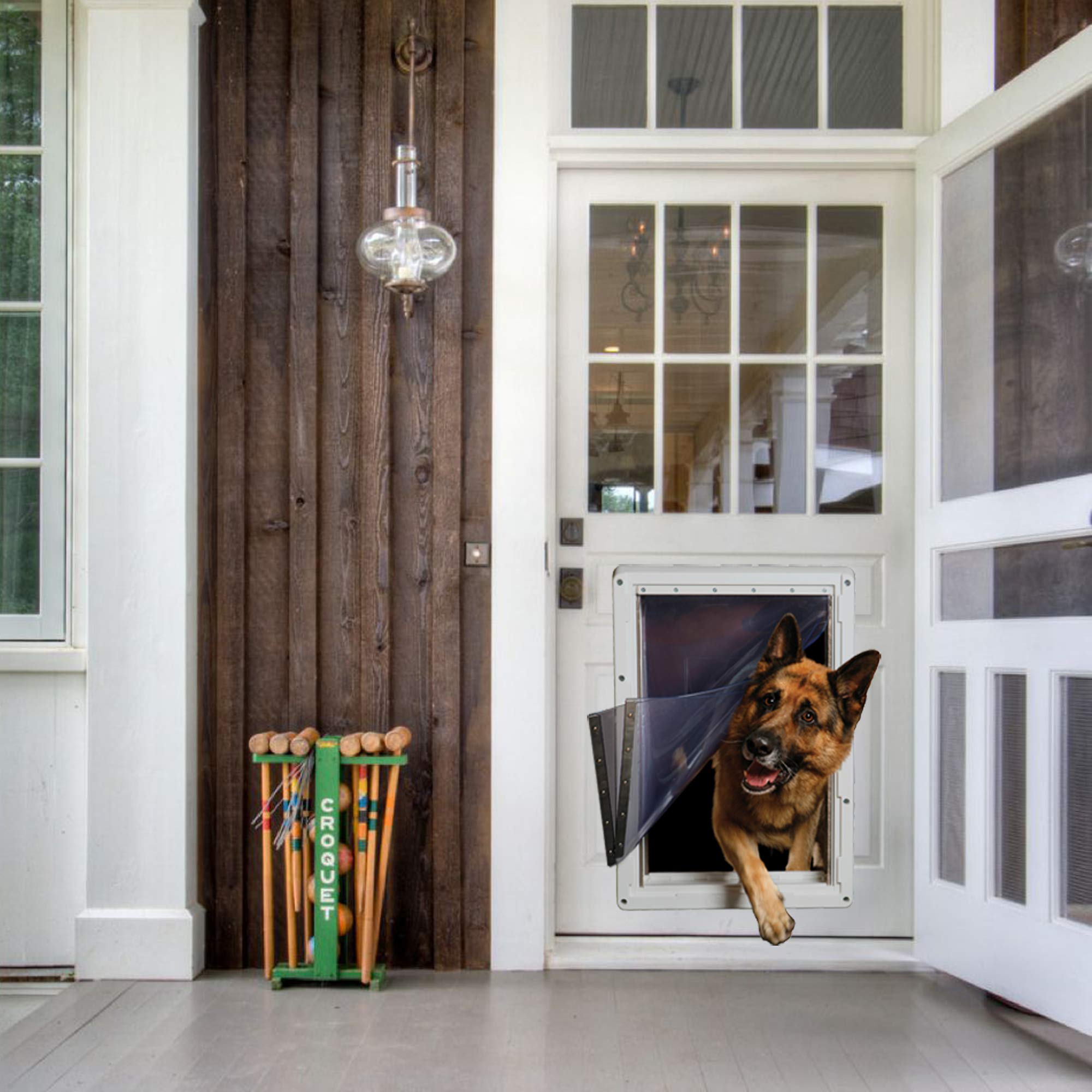 Ideal Pet Products Designer Series Ruff-Weather Pet Door with Telescoping Frame - Super Large 15