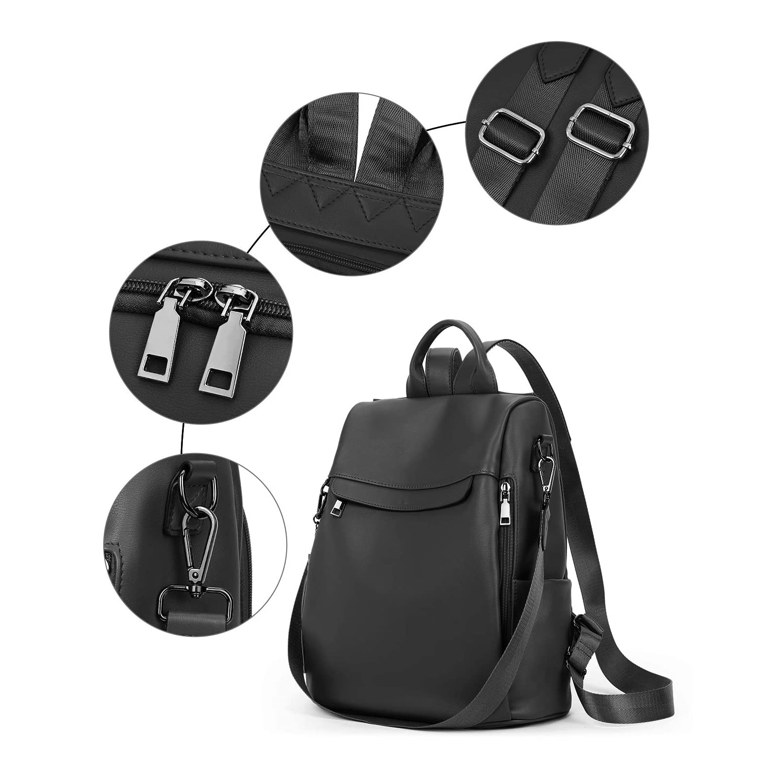 Telena Women's Vegan Leather Backpack Purse - Large Travel Backpack for College, Work & Commuting with Stylish Tassel | Perfect for School, Office & Weekend Getaways