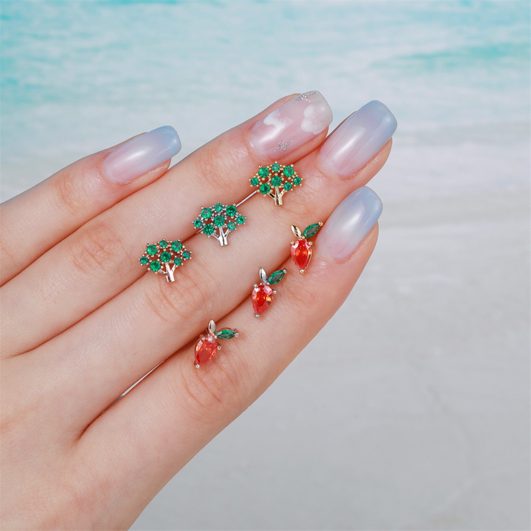 20G Cute Fruits Conch Stud Helix Stud Earrings for Women | EGD0488 | Perfect for Everyday Wear, Parties, and Gifts