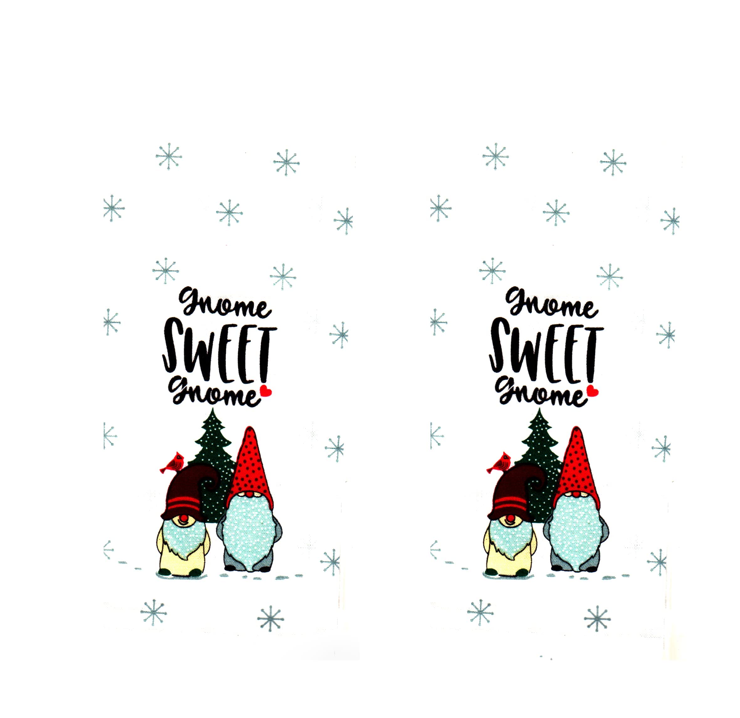 Christmas Gnome Kitchen Set - 2 Matching Towels, Oven Mitt & Potholder (4-Piece) | Holiday Home Decor & Festive Cooking Accessories for Baking, Hosting & Gift Giving
