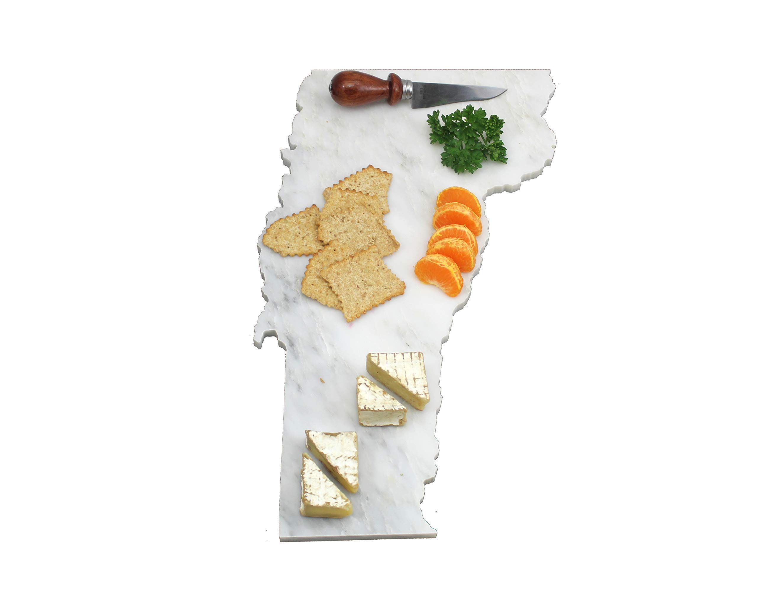 Personalized Laser Engraved Vermont Marble Cutting Board - Custom Cheese Platter & Serving Tray for Kitchen, Charcuterie & Wedding Gifts