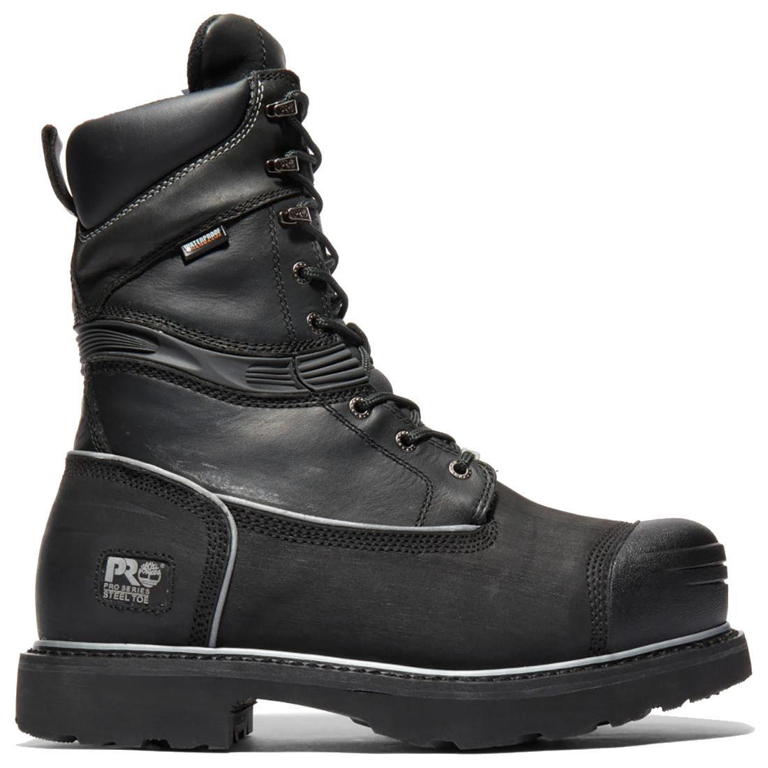 10 Inch Waterproof Steel Toe Work Boots with Met Guard & Sp Insulation - 400G Black - Heavy Duty Construction Boots for Mining, Oil Rig, and Outdoor Work Safety