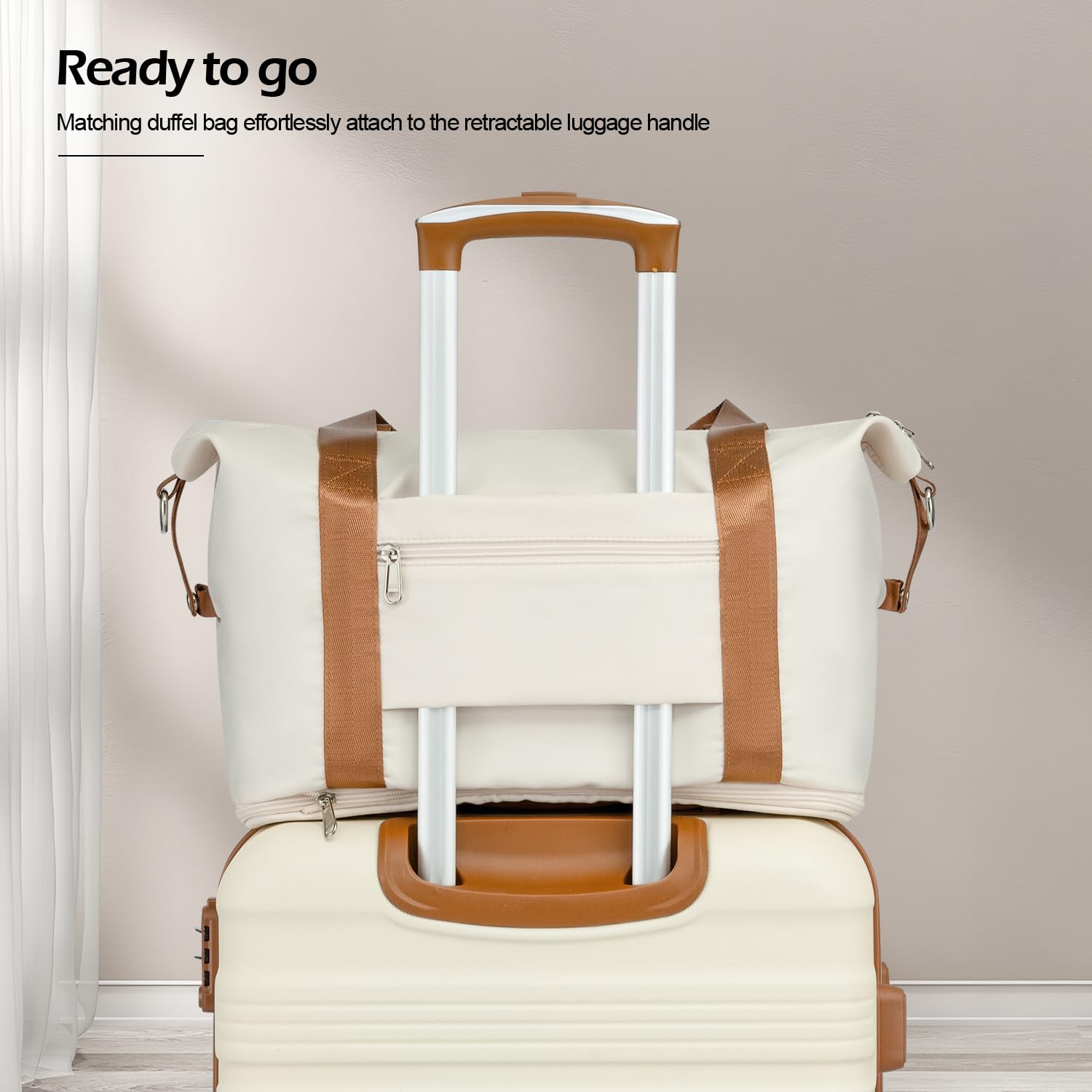 Coolife 3-Piece Hardside Luggage Set with TSA Lock & Spinner Wheels - Carry On Suitcase for Travel (White, 6-Piece) | Perfect for Family Vacations, Business Trips & International Travel