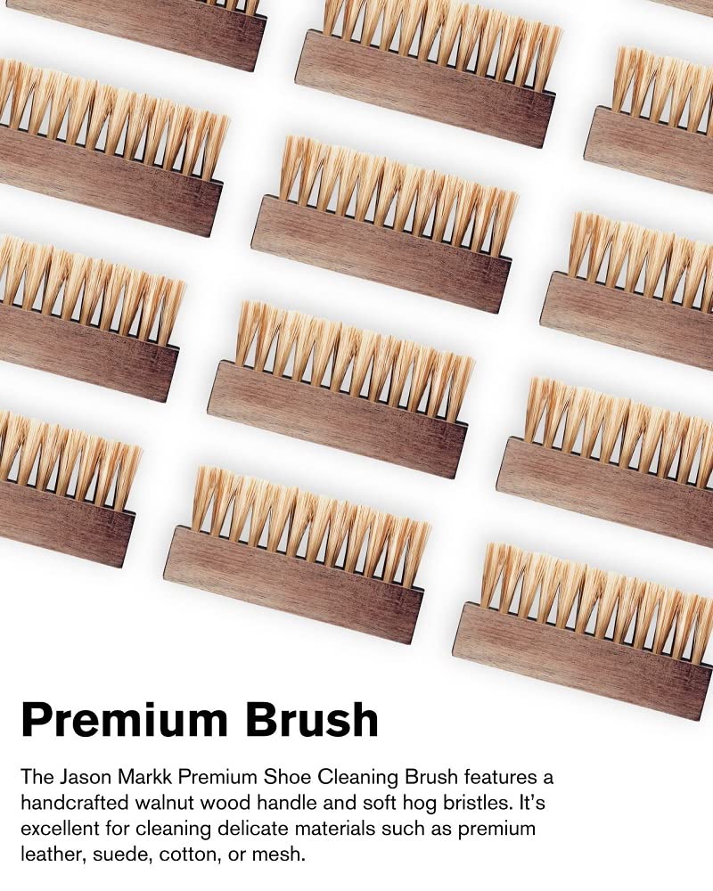 Jason Markk Premium Shoe Cleaning Kit - 3-Pack Ready-to-Use Foam Brushes for Sneakers, Boots & Leather Shoes | Fast Drying & Deep Cleaning Formula | Ideal for Gym Enthusiasts, Travelers & Everyday Shoe Care | Perfect for Athletic Shoes, Work Boots & Luxury Leather Footwear Maintenance