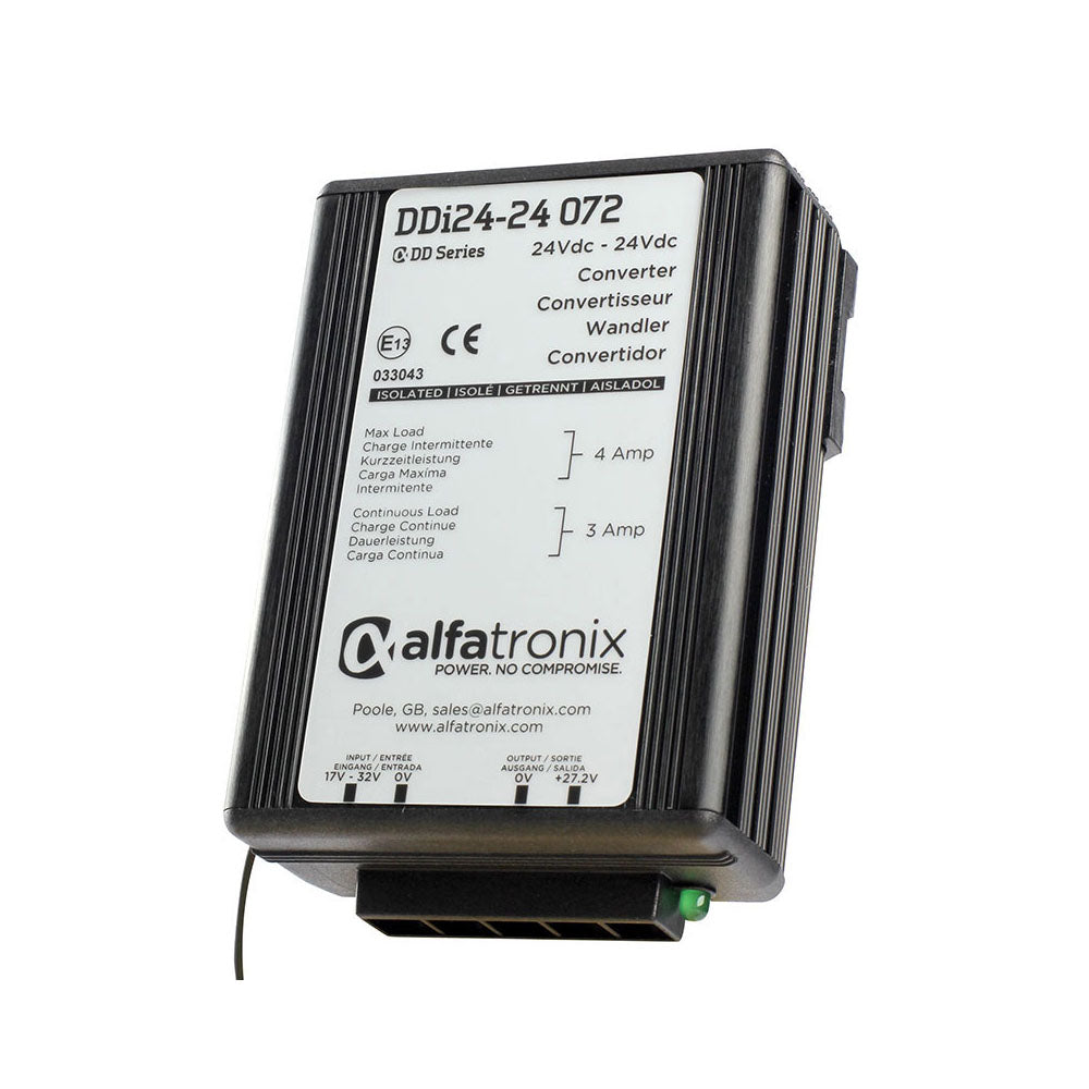 Alfatronix DDi Series 24V Isolated DC-DC Converter 72W (3A) - Power Supply for Industrial Automation, Telecom Equipment & Renewable Energy Systems