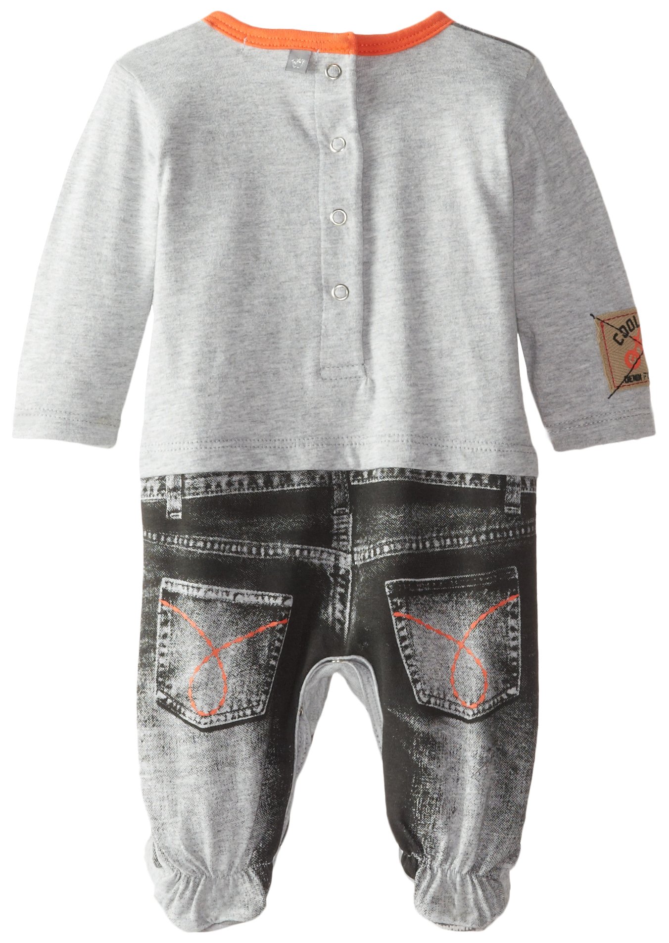 Petit Lem Baby Boys' Denim Biker Sleeper for Newborns - Cozy Outfit for Playtime